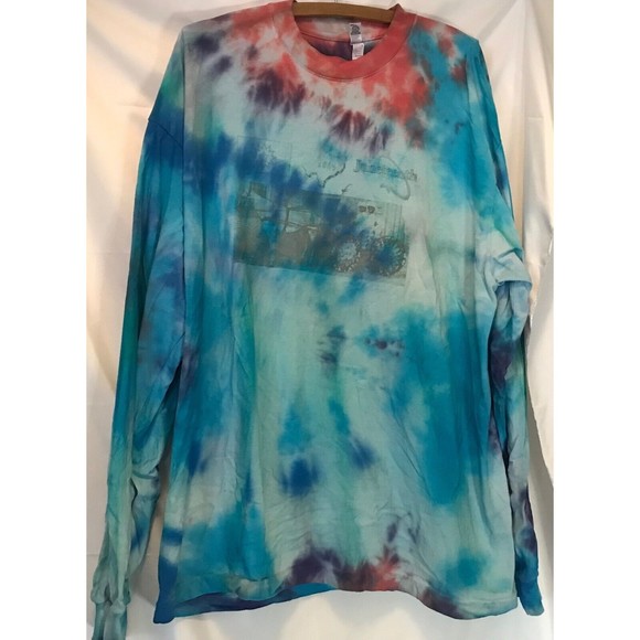 Vintage 1980s Juneteenth Long Sleeve T Shirt Tie Dye Large - Picture 1 of 9